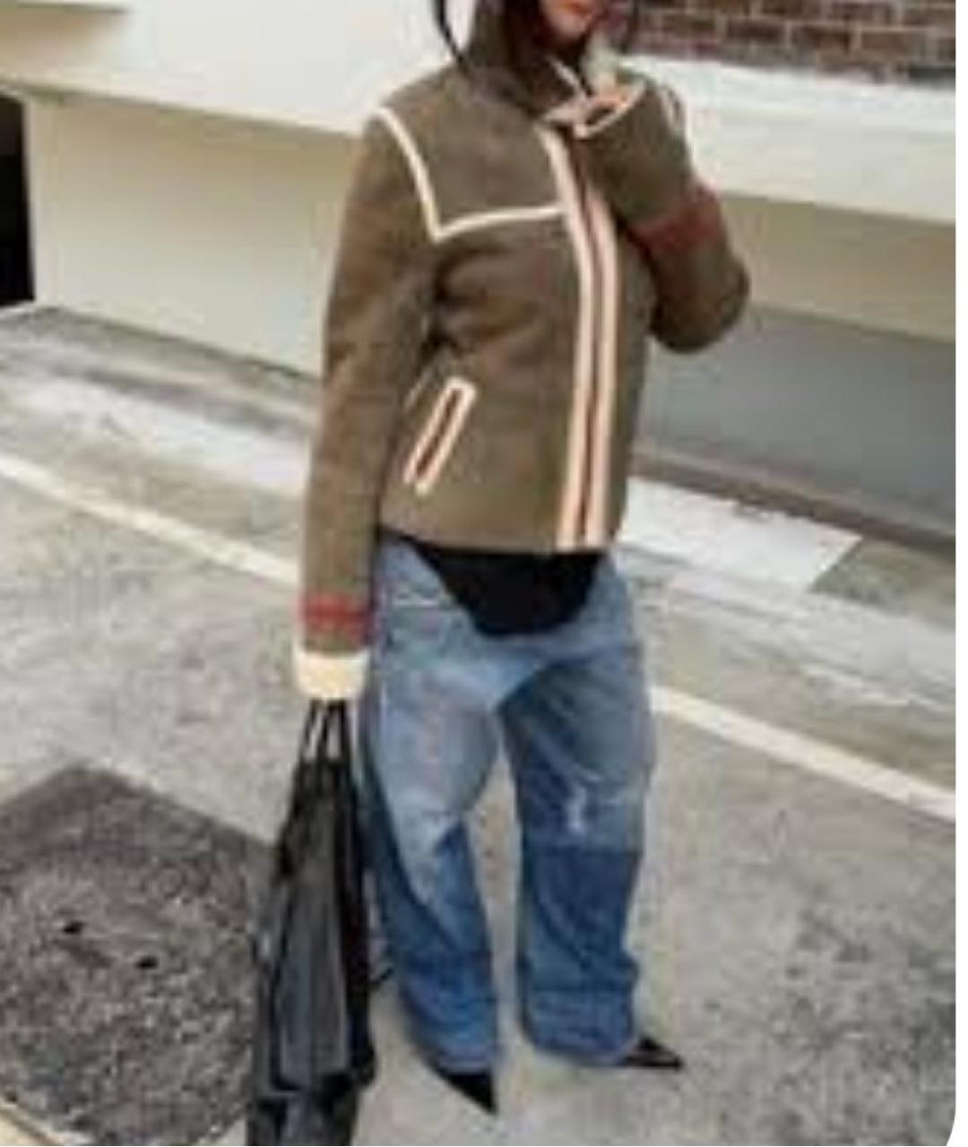 MIU MIU Коричневая замшевая дубленка, фото 8