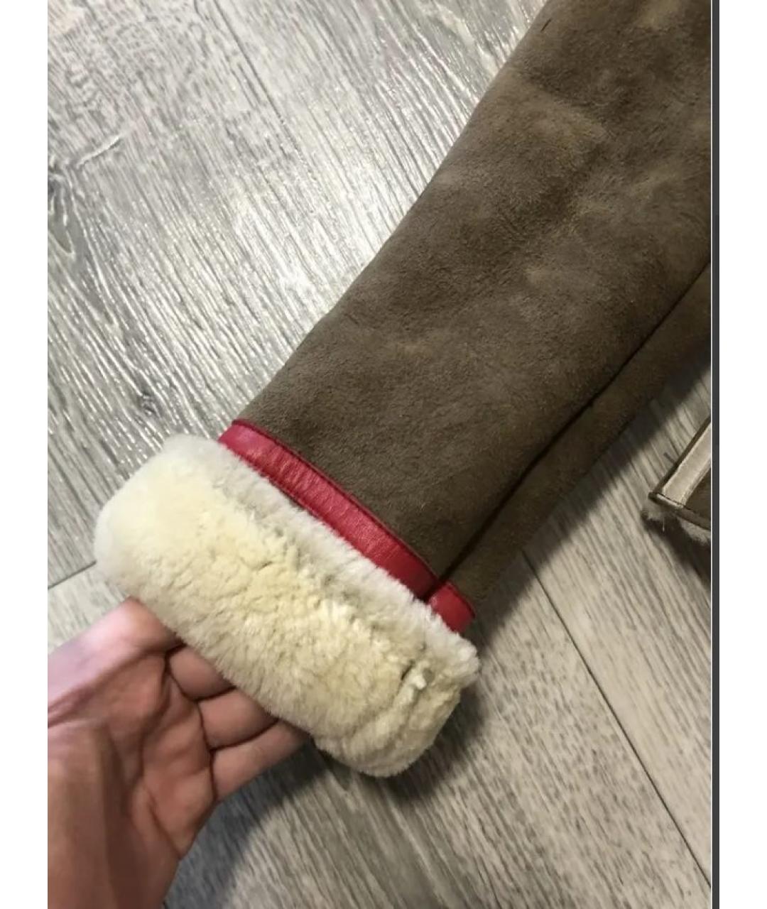 MIU MIU Коричневая замшевая дубленка, фото 7