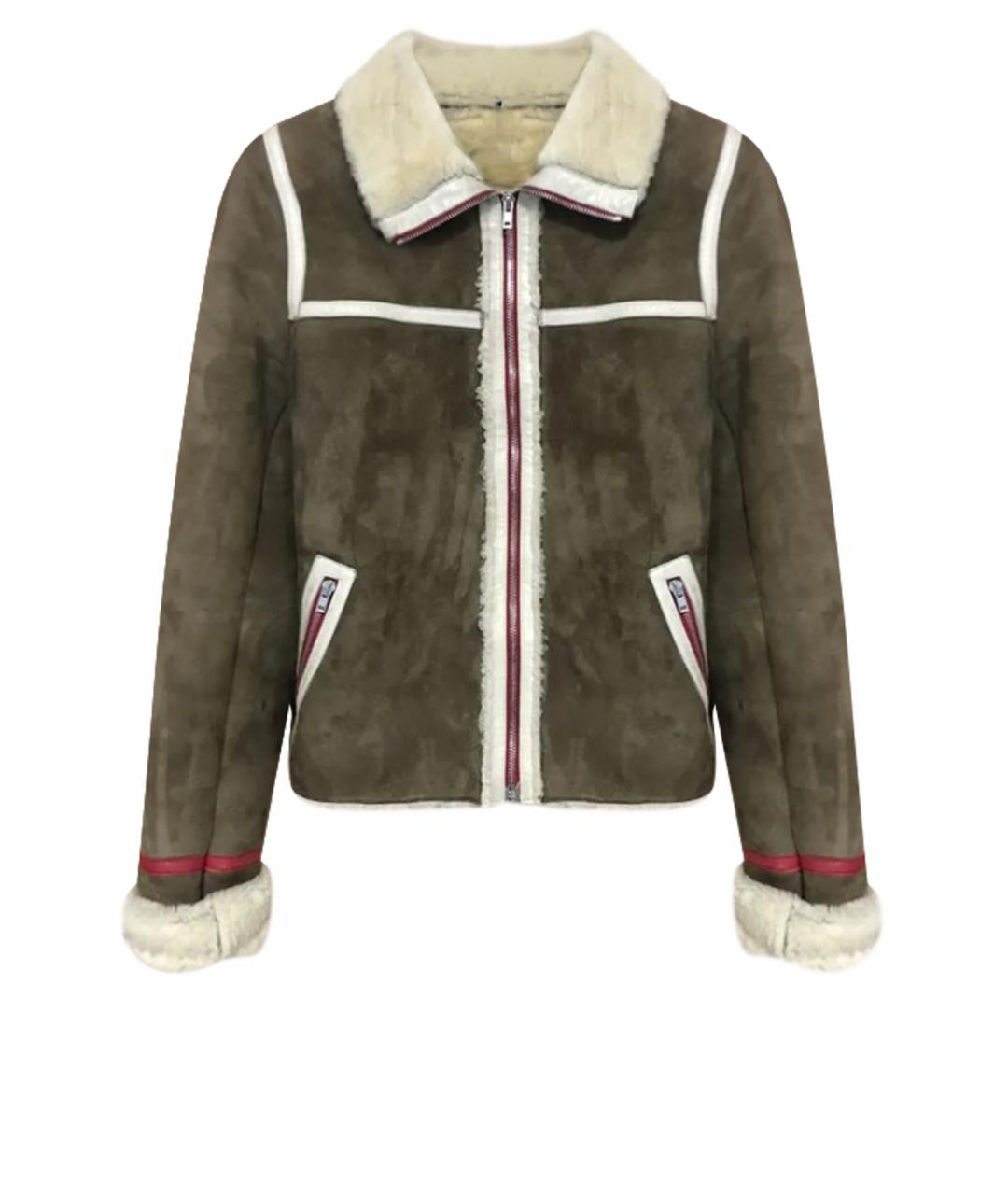 MIU MIU Коричневая замшевая дубленка, фото 1