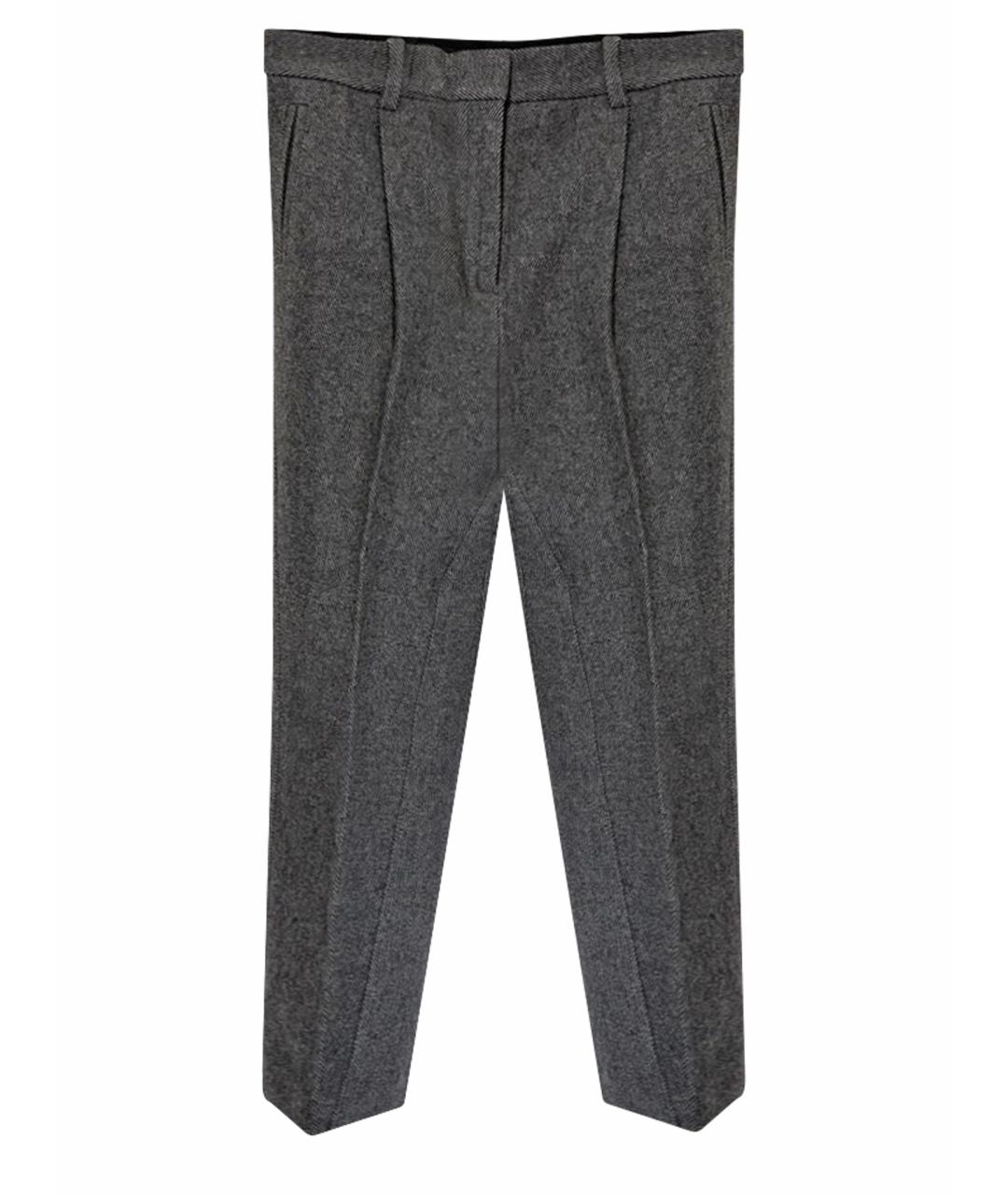 MAJE Антрацитовые прямые брюки, фото 1