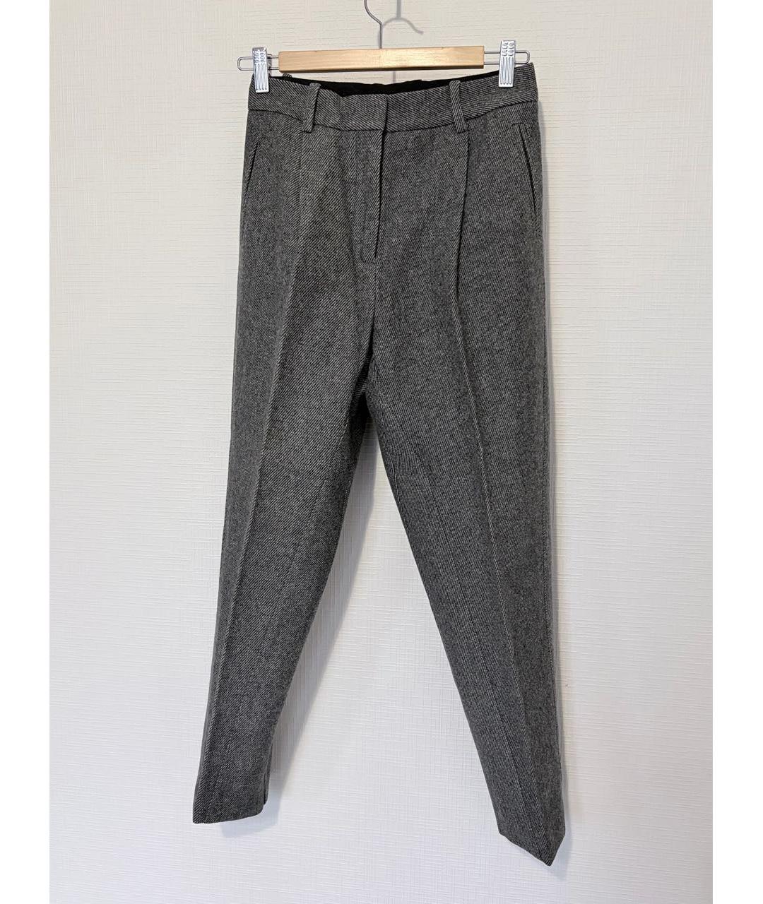 MAJE Антрацитовые прямые брюки, фото 8