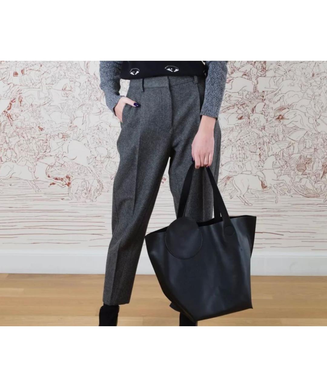 MAJE Антрацитовые прямые брюки, фото 7