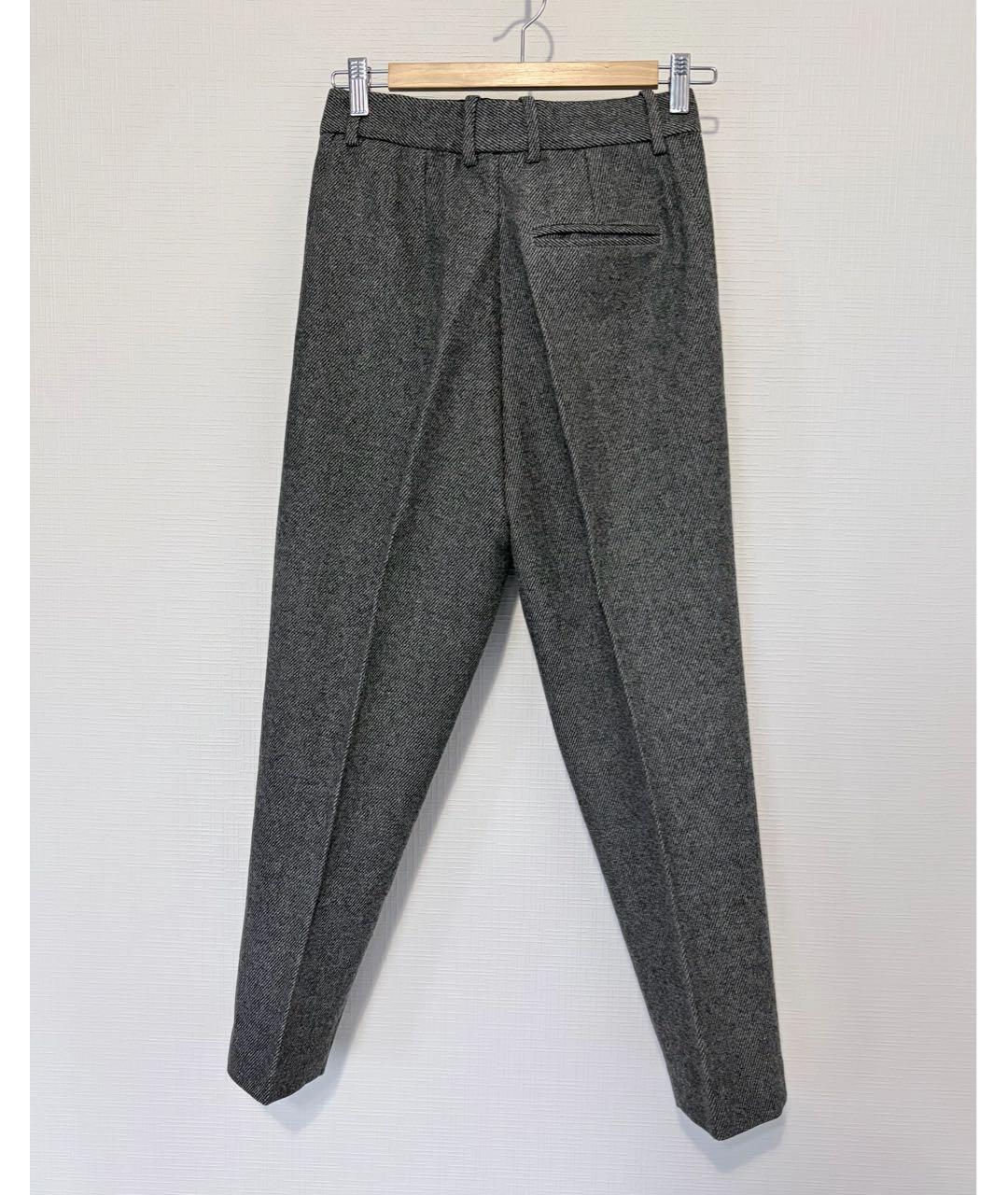 MAJE Антрацитовые прямые брюки, фото 3