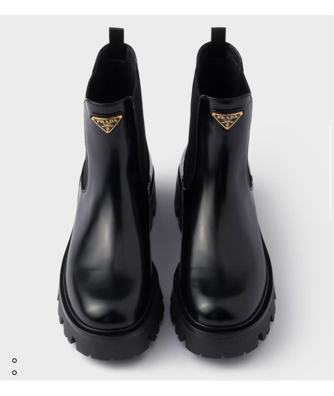 PRADA Черные кожаные ботинки, фото 3