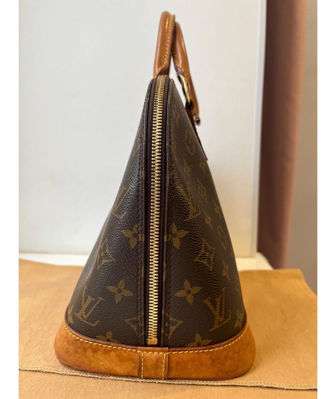 LOUIS VUITTON Коричневая сумка с короткими ручками, фото 3