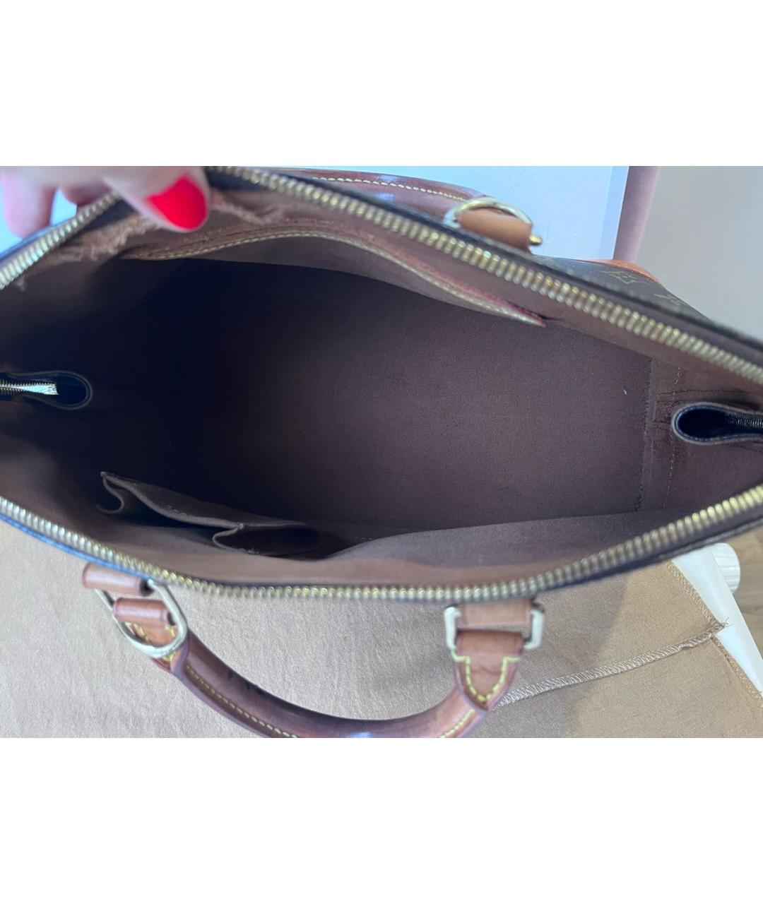 LOUIS VUITTON Коричневая сумка с короткими ручками, фото 6