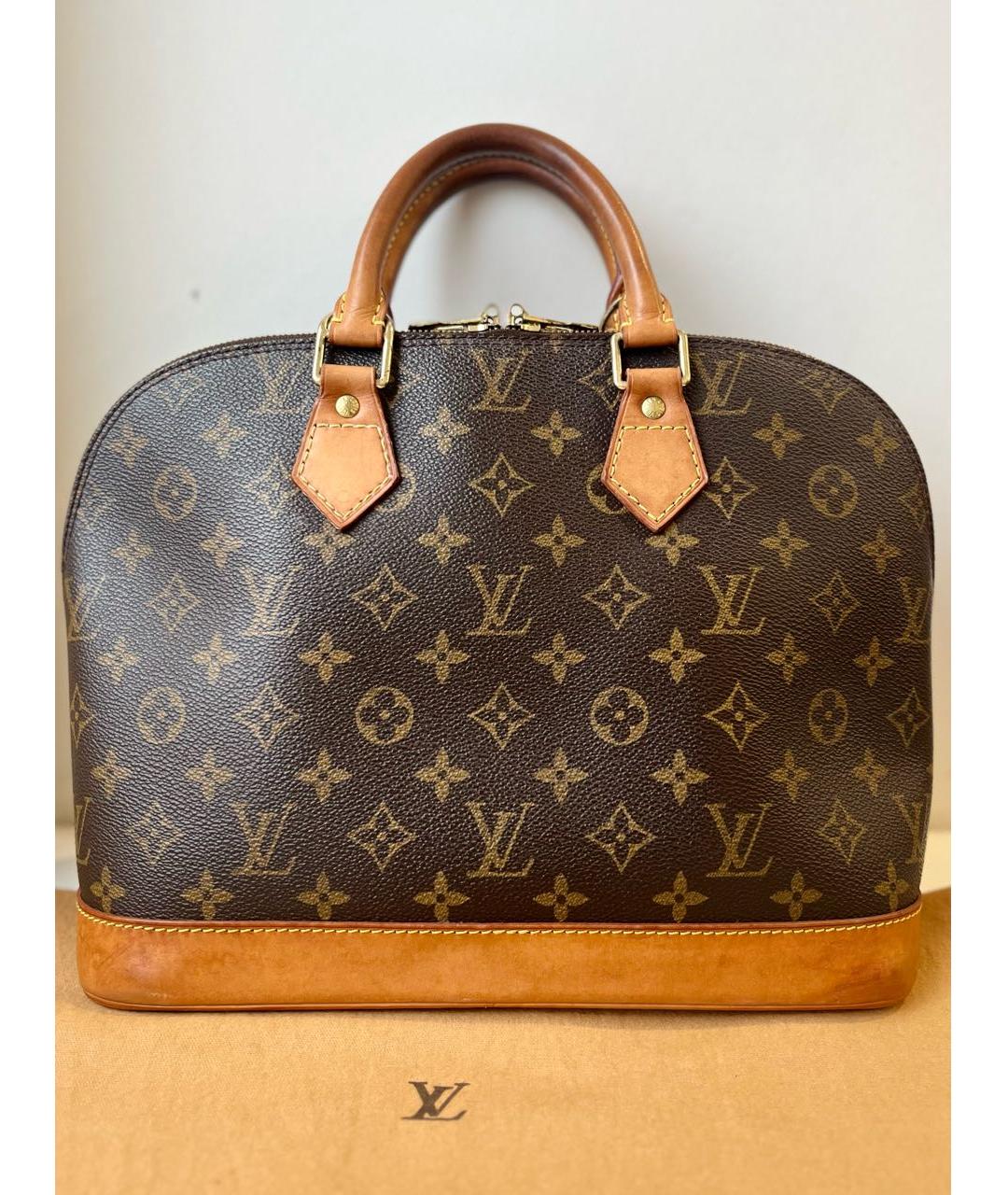 LOUIS VUITTON Коричневая сумка с короткими ручками, фото 9