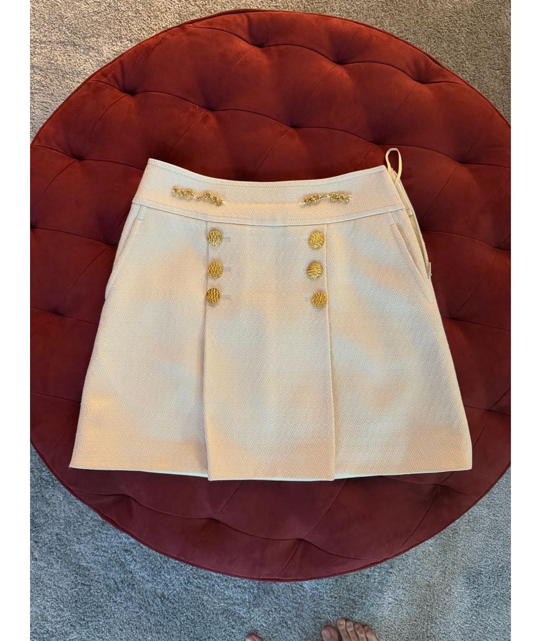 GUCCI Бежевая юбка мини, фото 6