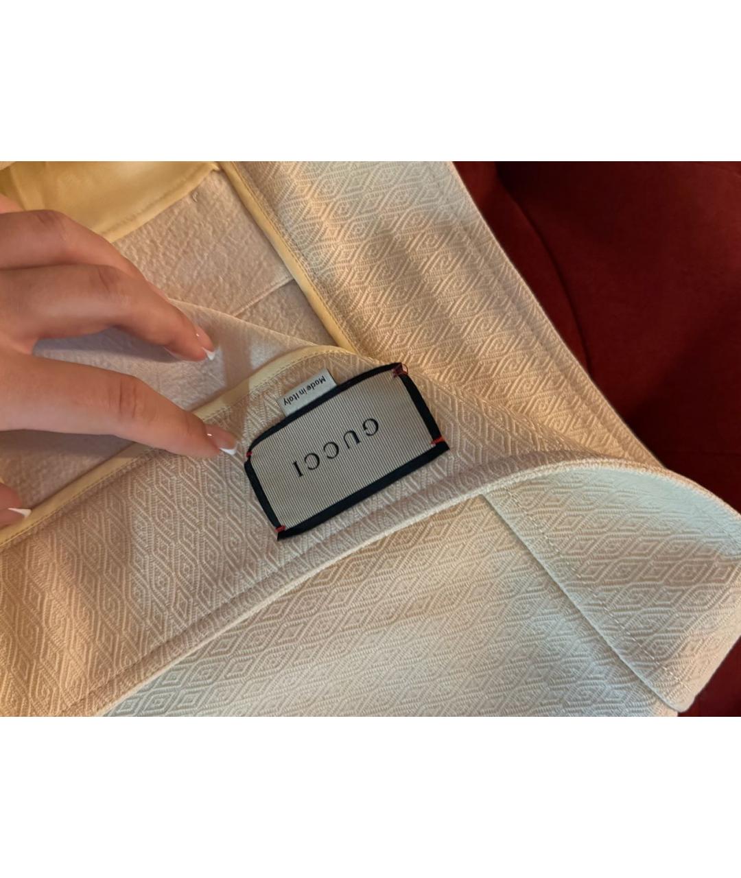 GUCCI Бежевая юбка мини, фото 3