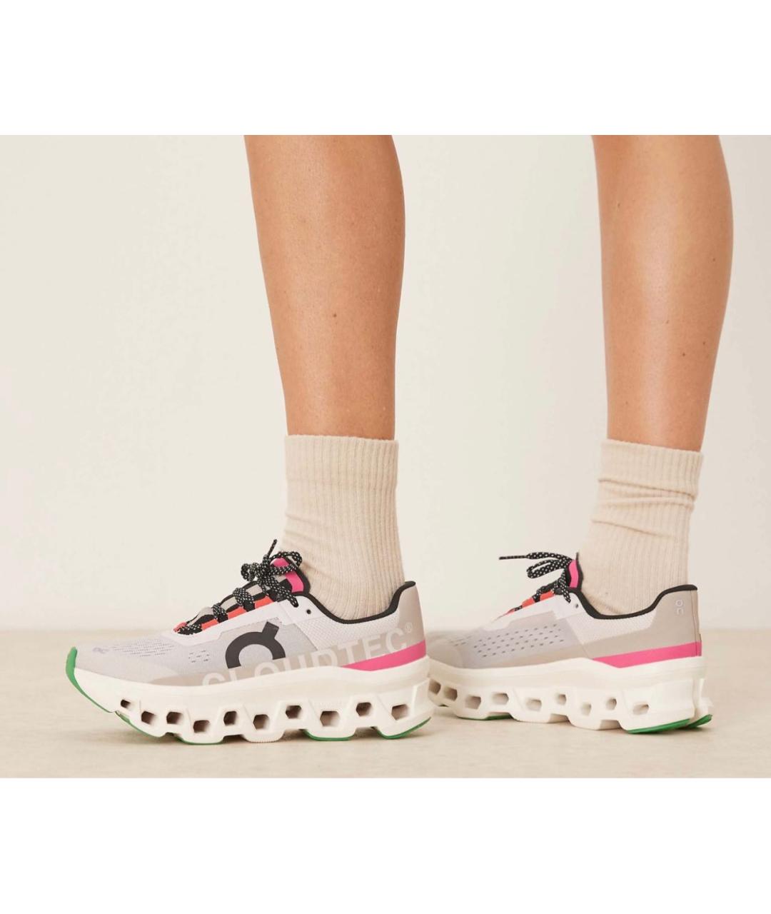 ON Белые текстильные кроссовки, фото 3