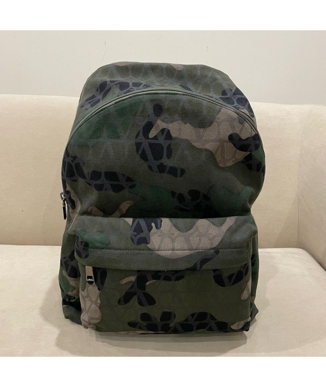 VALENTINO Хаки хлопковый рюкзак, фото 6
