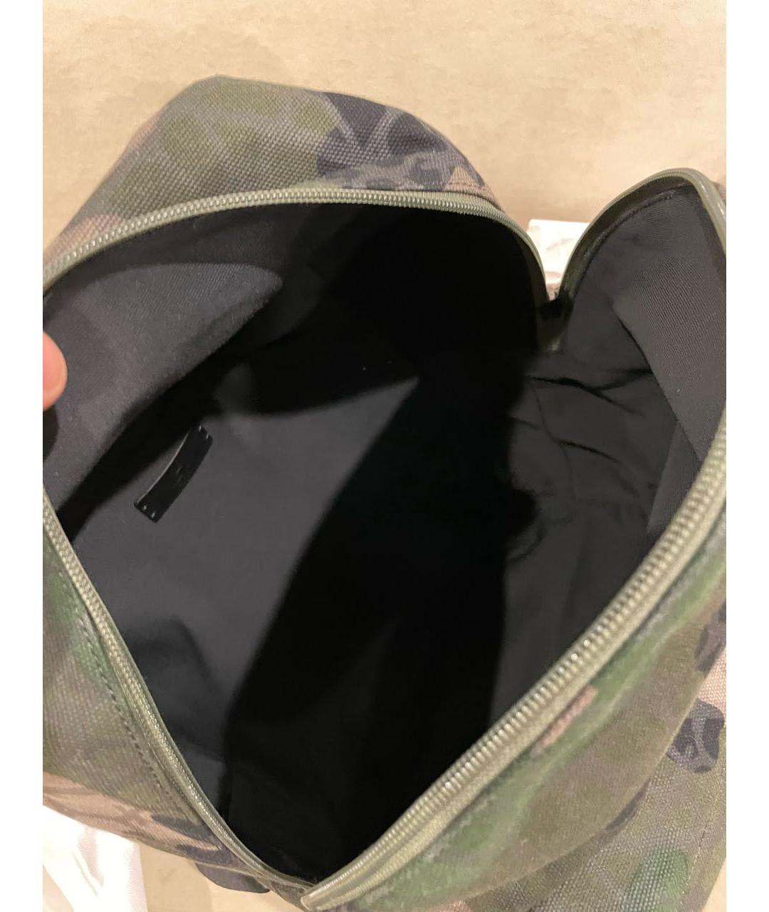 VALENTINO Хаки хлопковый рюкзак, фото 4