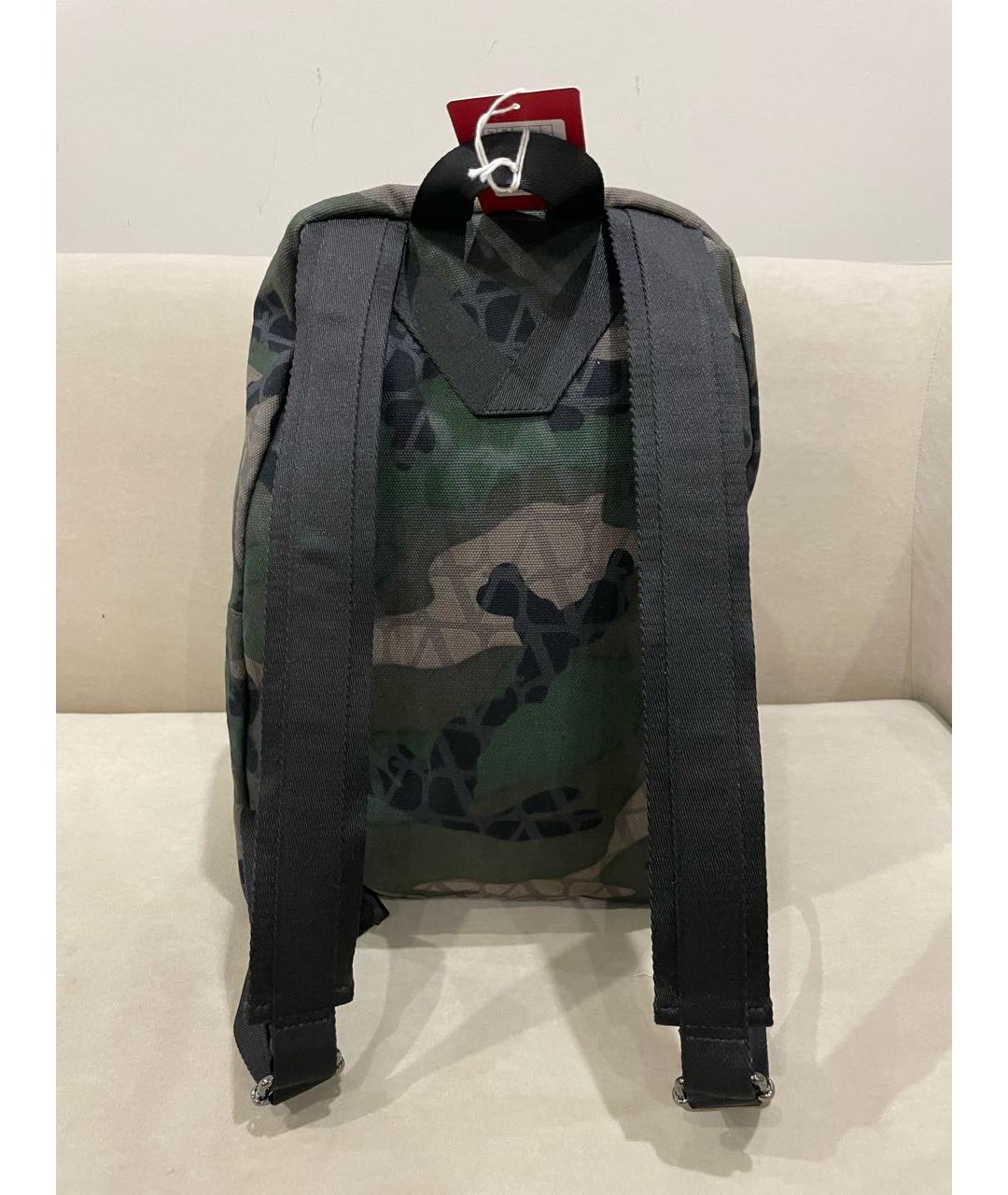 VALENTINO Хаки хлопковый рюкзак, фото 3