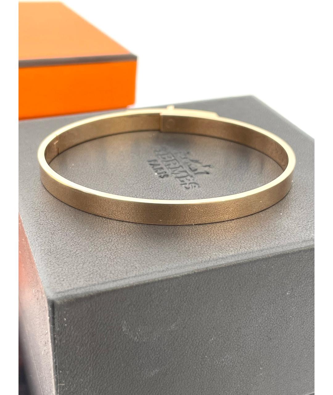 HERMES Золотой браслет из розового золота, фото 8