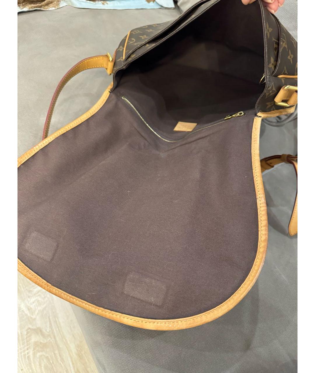 LOUIS VUITTON Коричневая сумка через плечо из искусственной кожи, фото 6