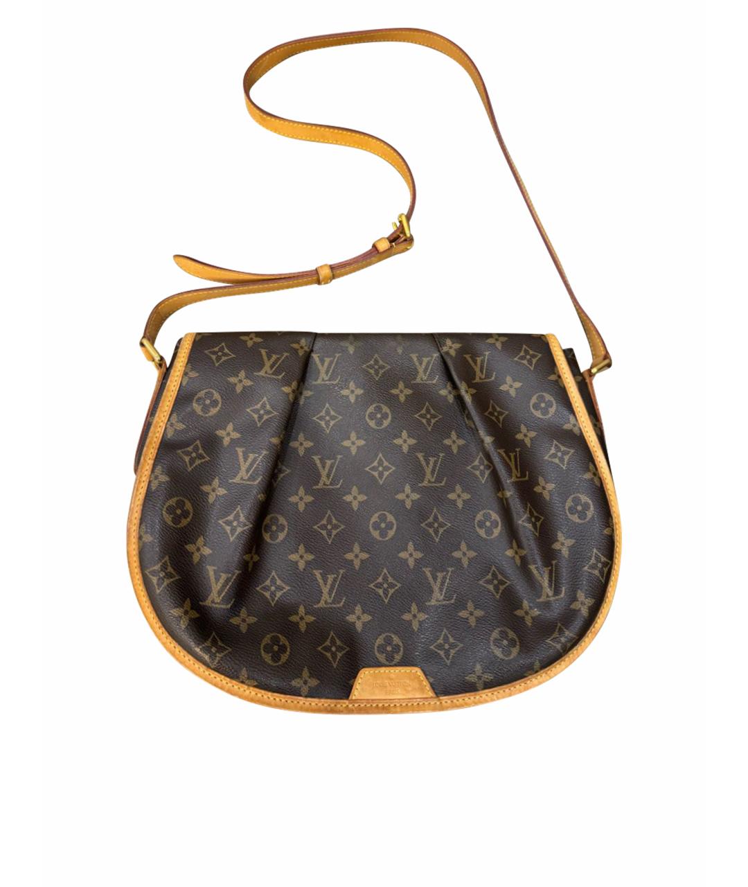 LOUIS VUITTON Коричневая сумка через плечо из искусственной кожи, фото 1