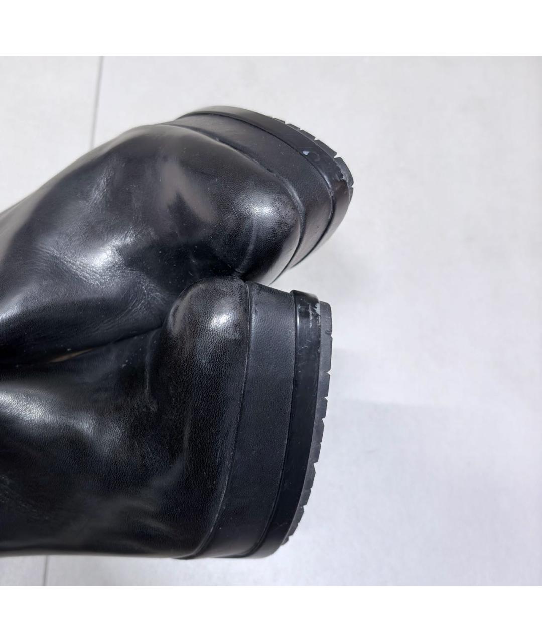 GIAN MARCO LORENZI Черные кожаные сапоги, фото 5