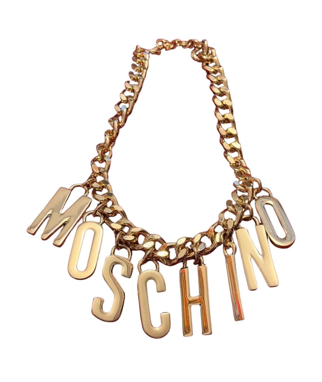MOSCHINO Золотое металлическое колье, фото 1