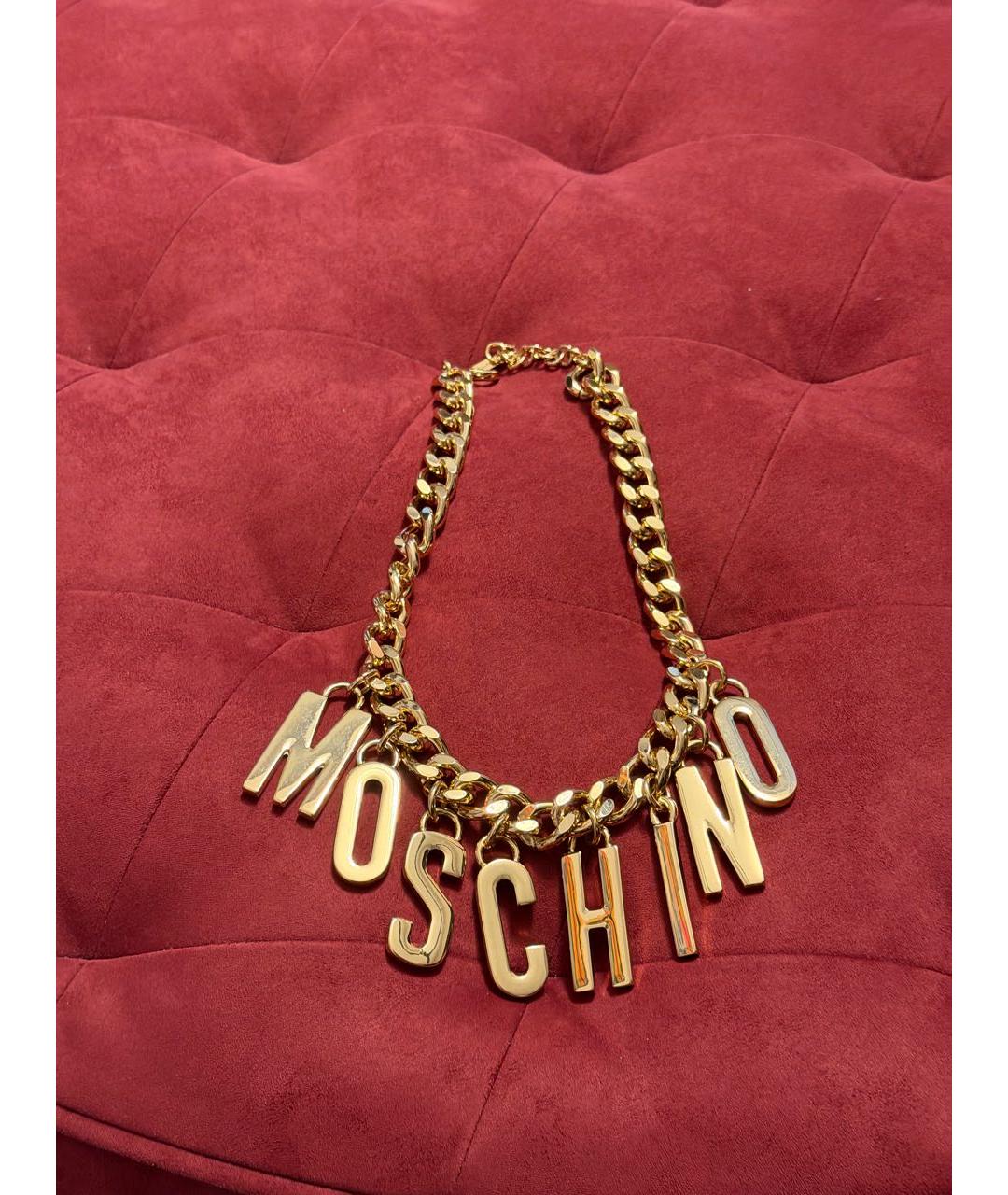 MOSCHINO Золотое металлическое колье, фото 3