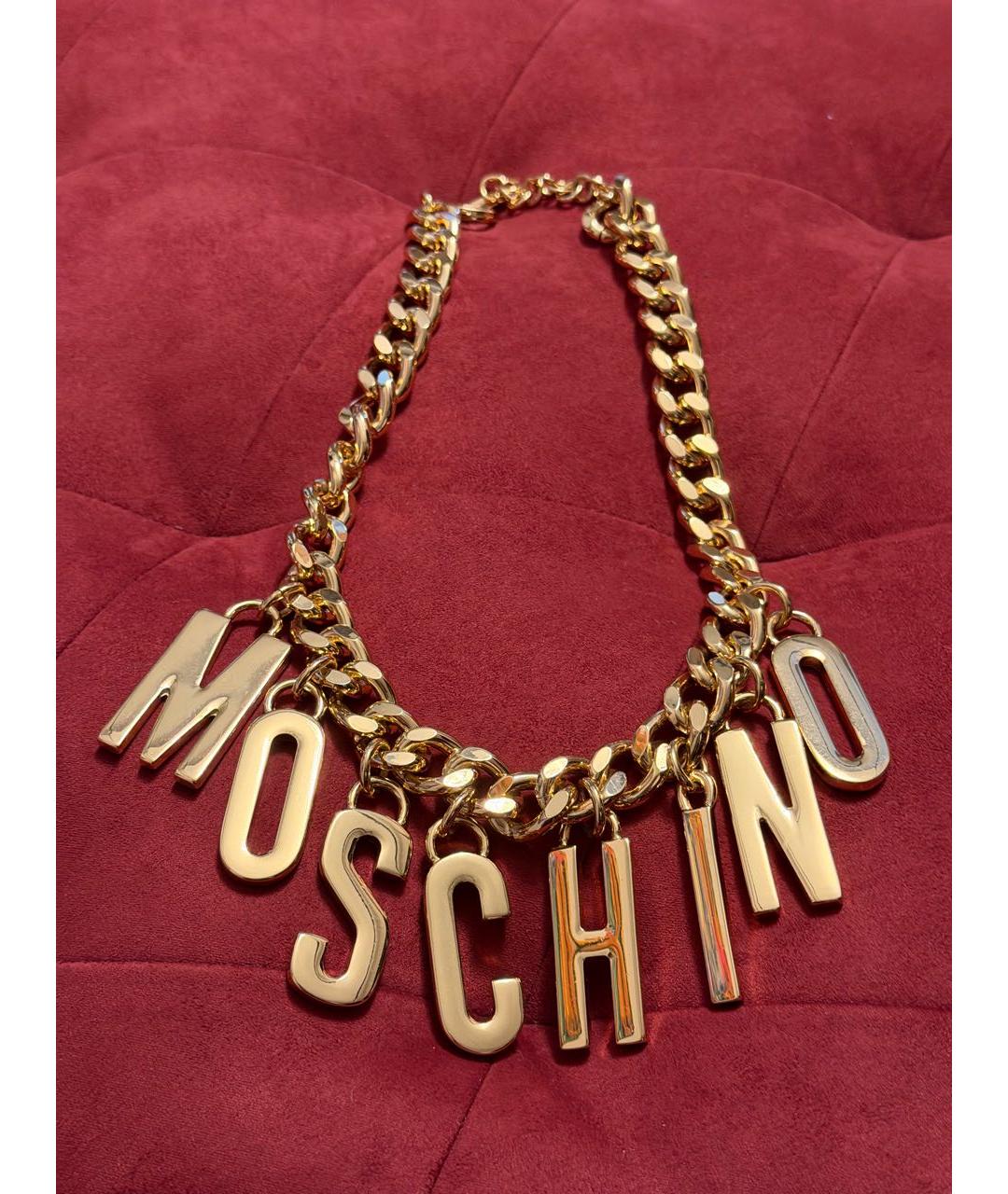 MOSCHINO Золотое металлическое колье, фото 4