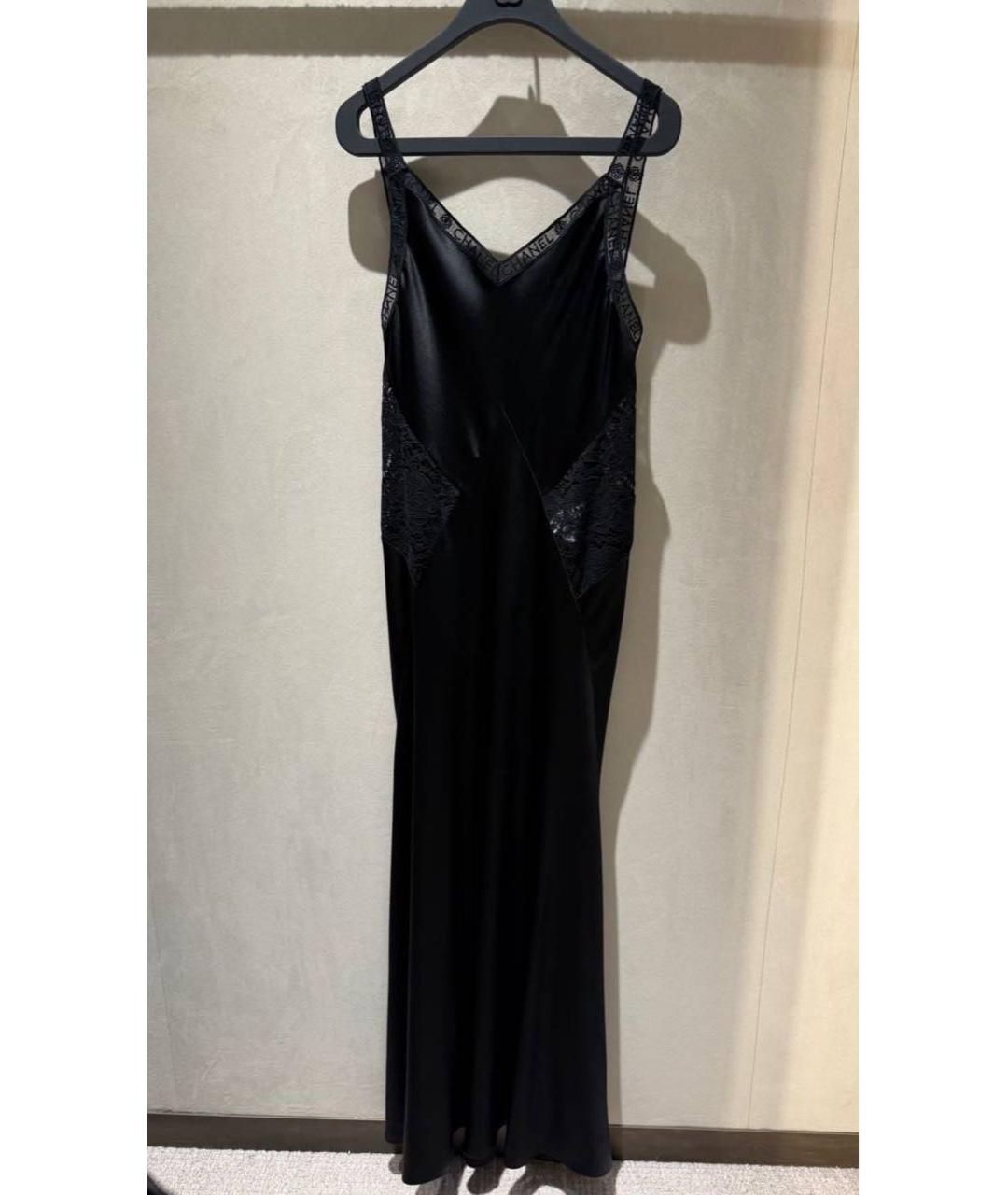 CHANEL Черное шерстяное повседневное платье, фото 2