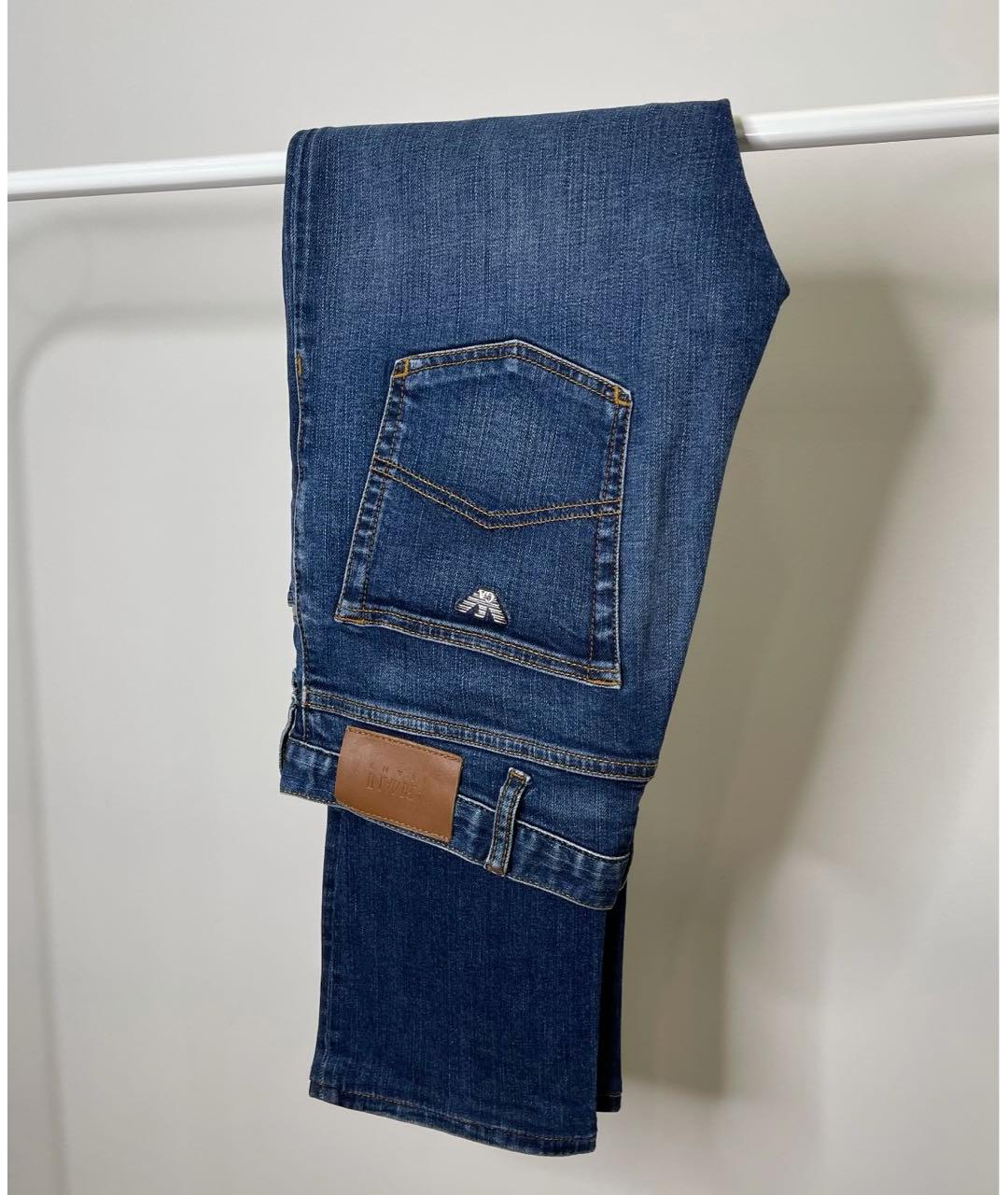 ARMANI JEANS Синие прямые джинсы, фото 3