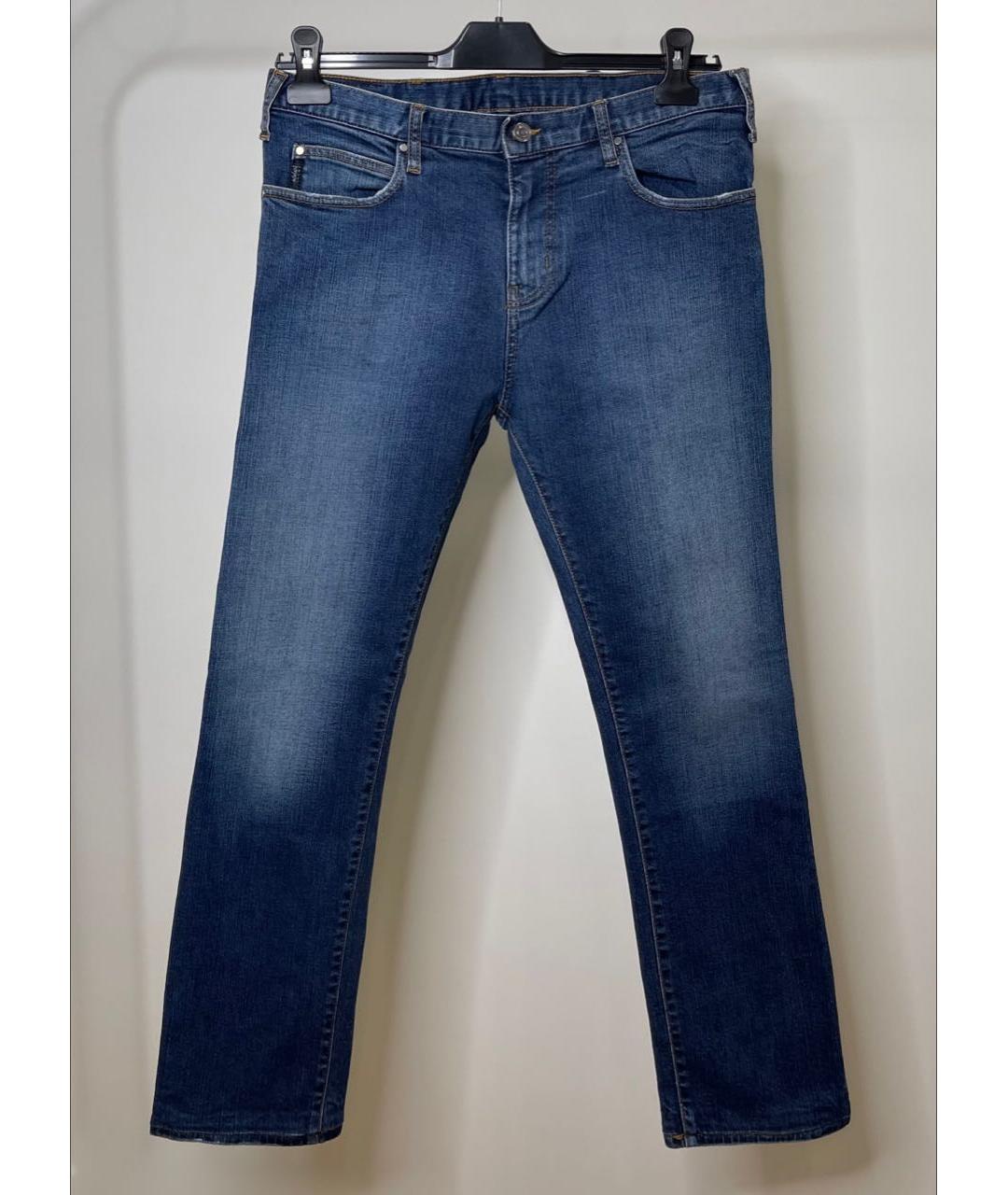 ARMANI JEANS Синие прямые джинсы, фото 8