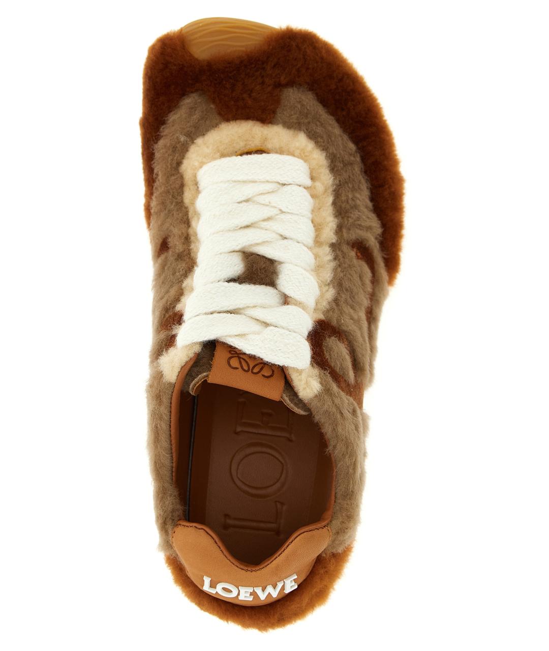 LOEWE Коричневые кроссовки, фото 4