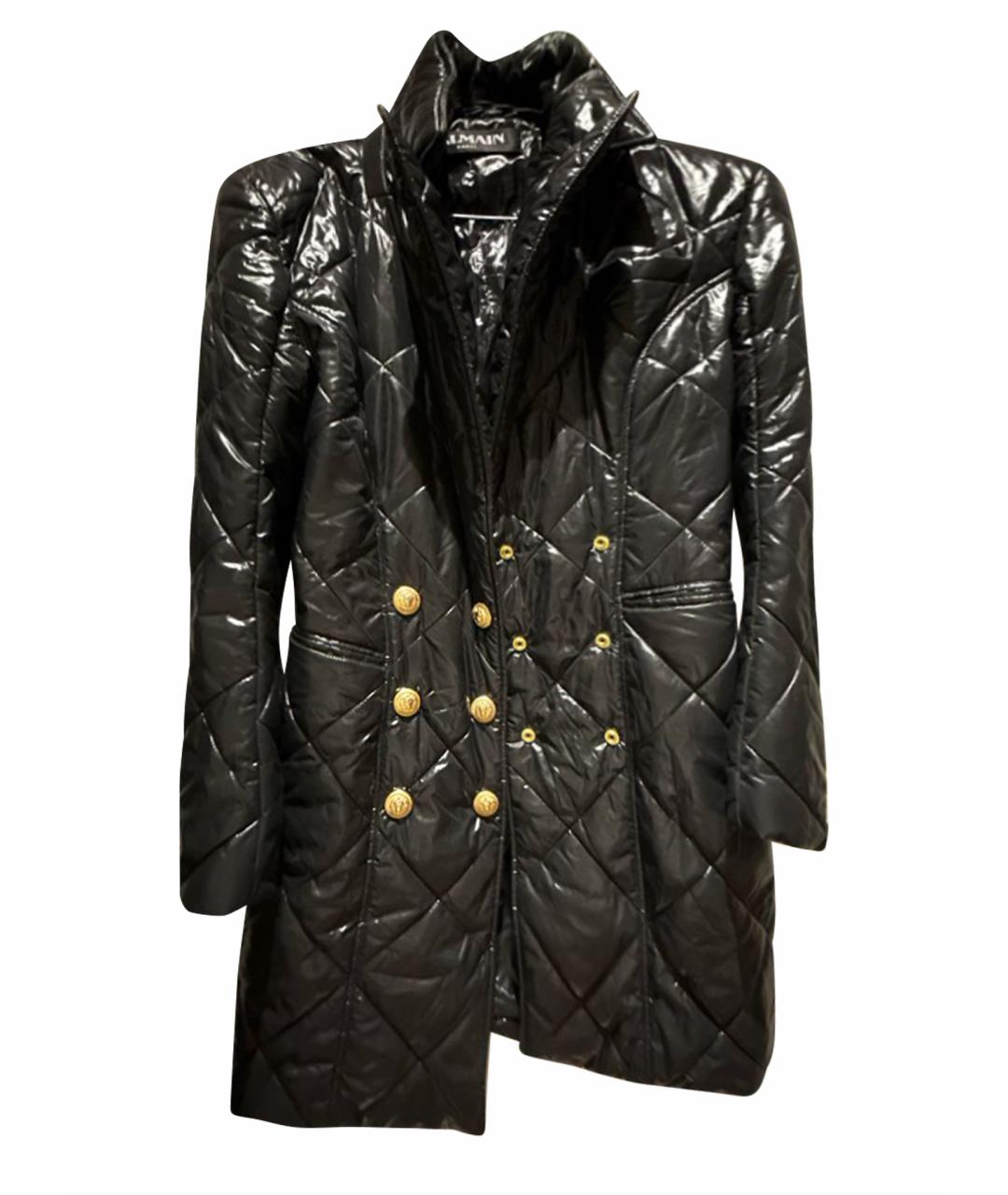 BALMAIN Черный пуховик, фото 1