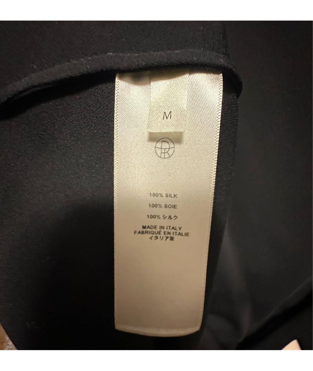 THE ROW Черная шелковая блузы, фото 5
