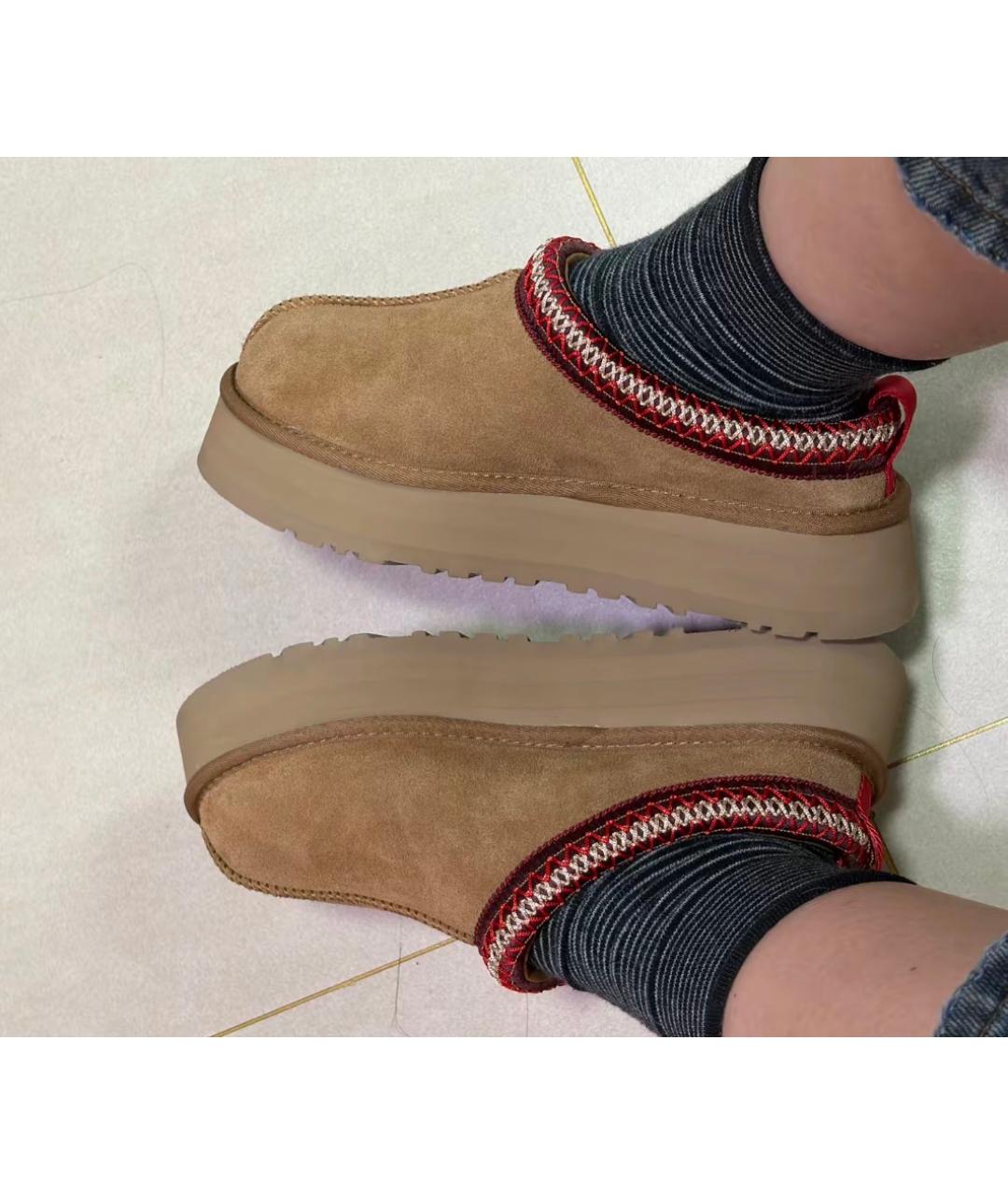 UGG AUSTRALIA Коричневые замшевые сабо, фото 5