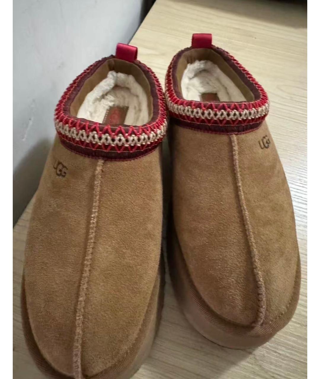 UGG AUSTRALIA Коричневые замшевые сабо, фото 6