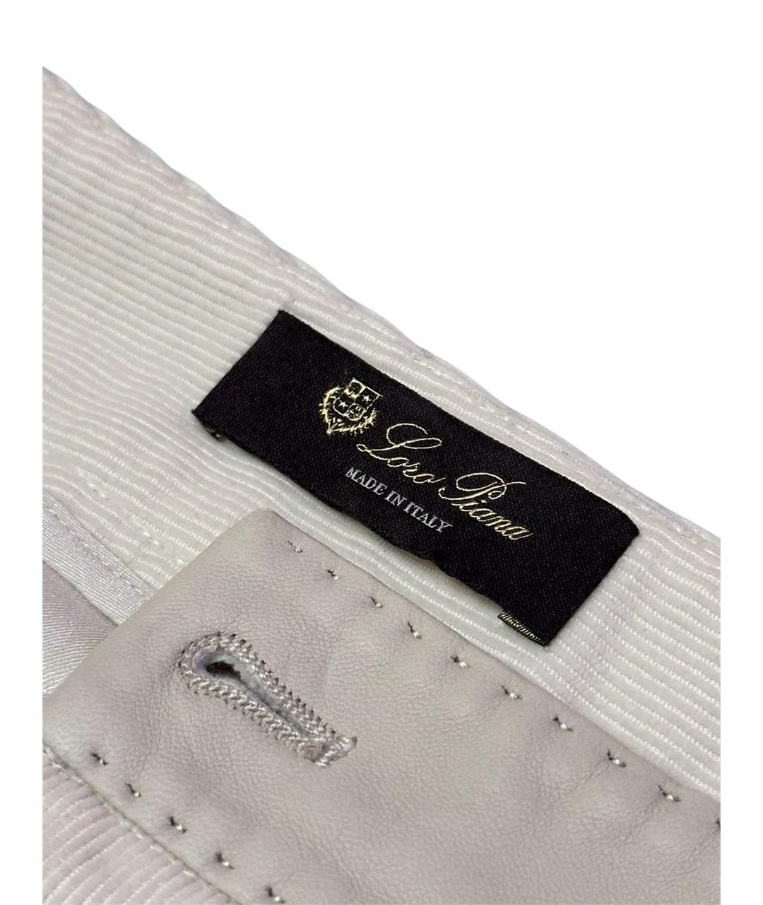 LORO PIANA Бежевые велюровые брюки широкие, фото 3