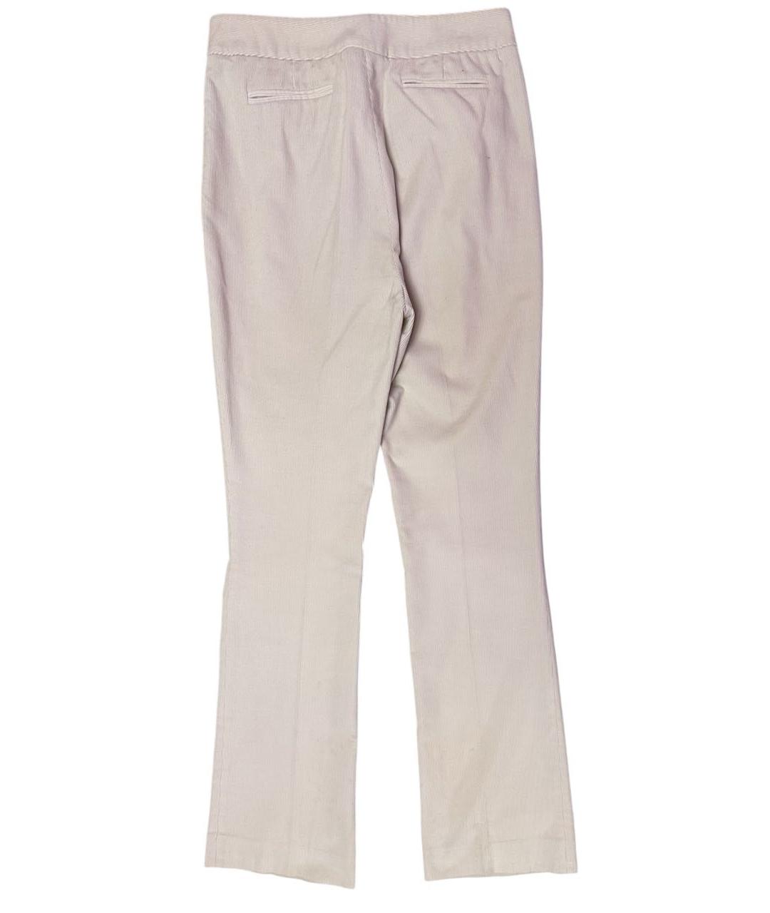 LORO PIANA Бежевые велюровые брюки широкие, фото 6