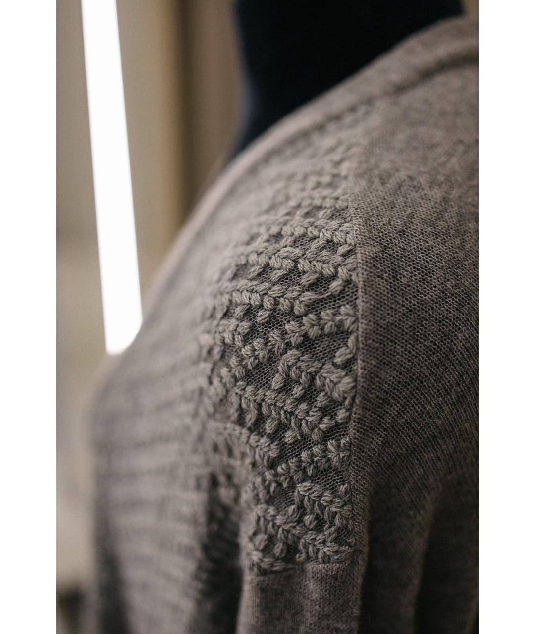 ERMANNO SCERVINO Серый шерстяной кардиган, фото 4