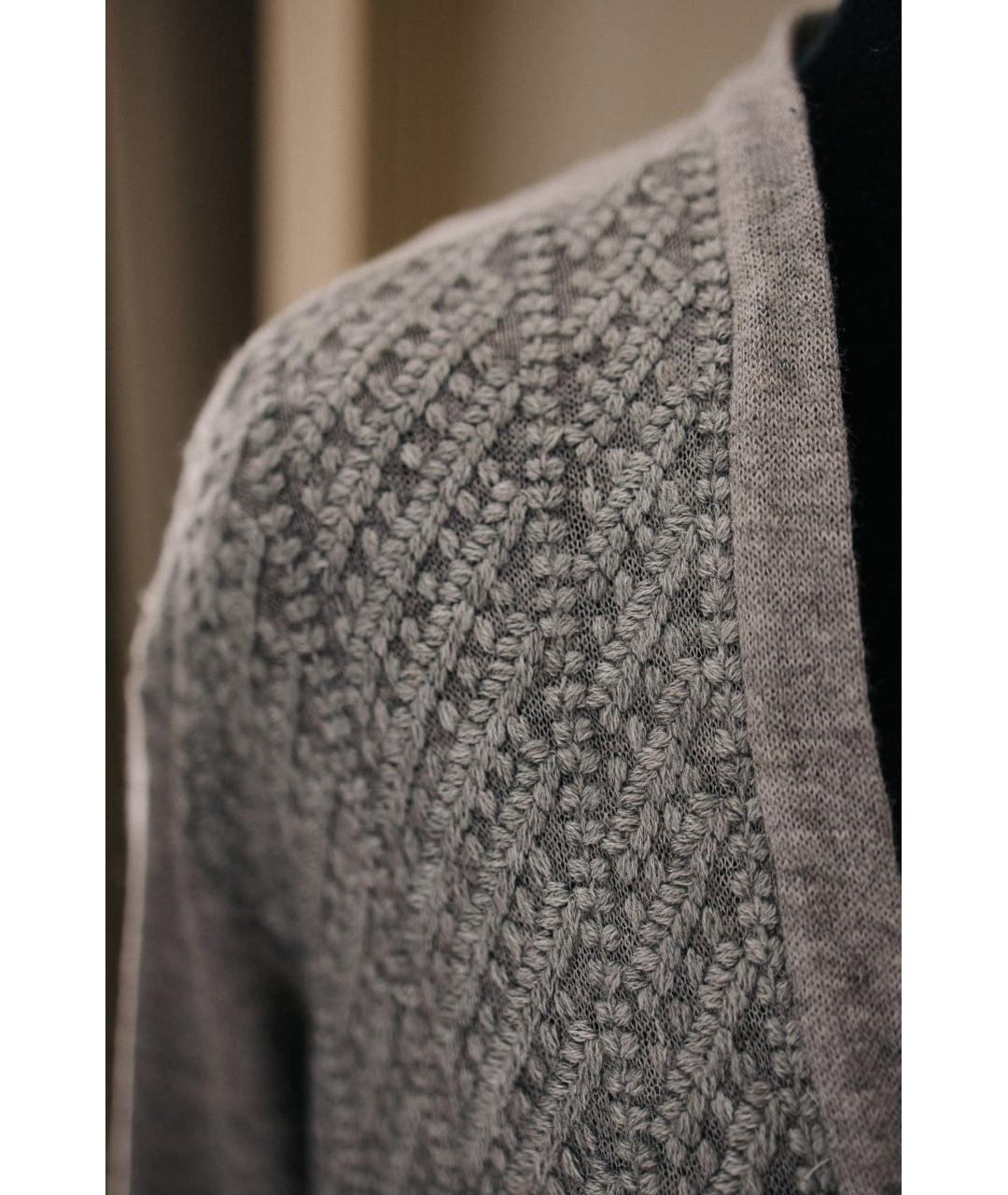 ERMANNO SCERVINO Серый шерстяной кардиган, фото 3