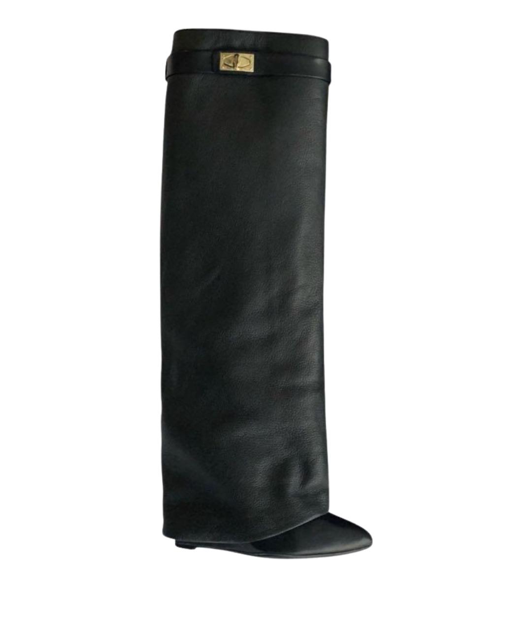 GIVENCHY Черные кожаные сапоги, фото 1