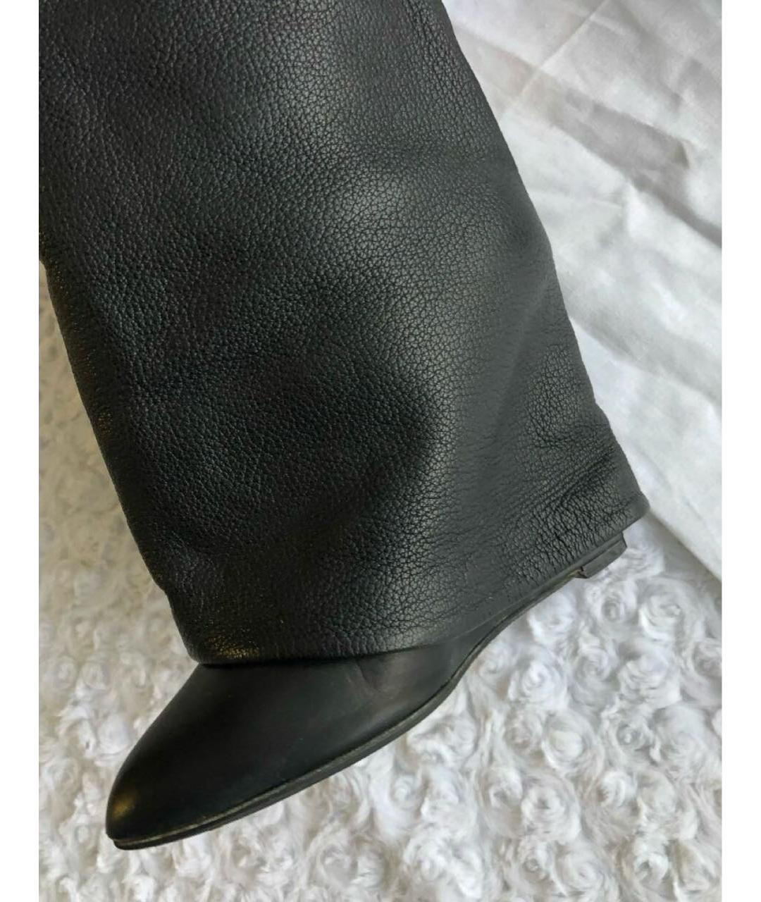 GIVENCHY Черные кожаные сапоги, фото 6