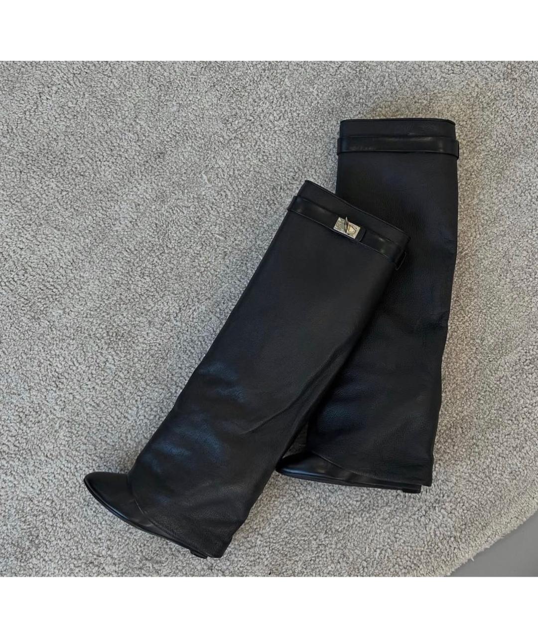 GIVENCHY Черные кожаные сапоги, фото 4