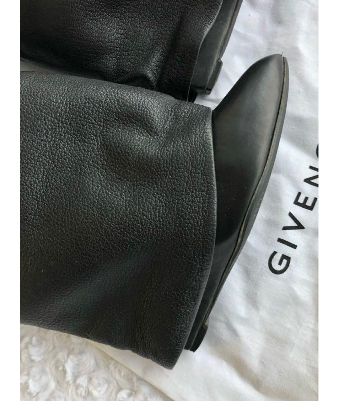 GIVENCHY Черные кожаные сапоги, фото 5