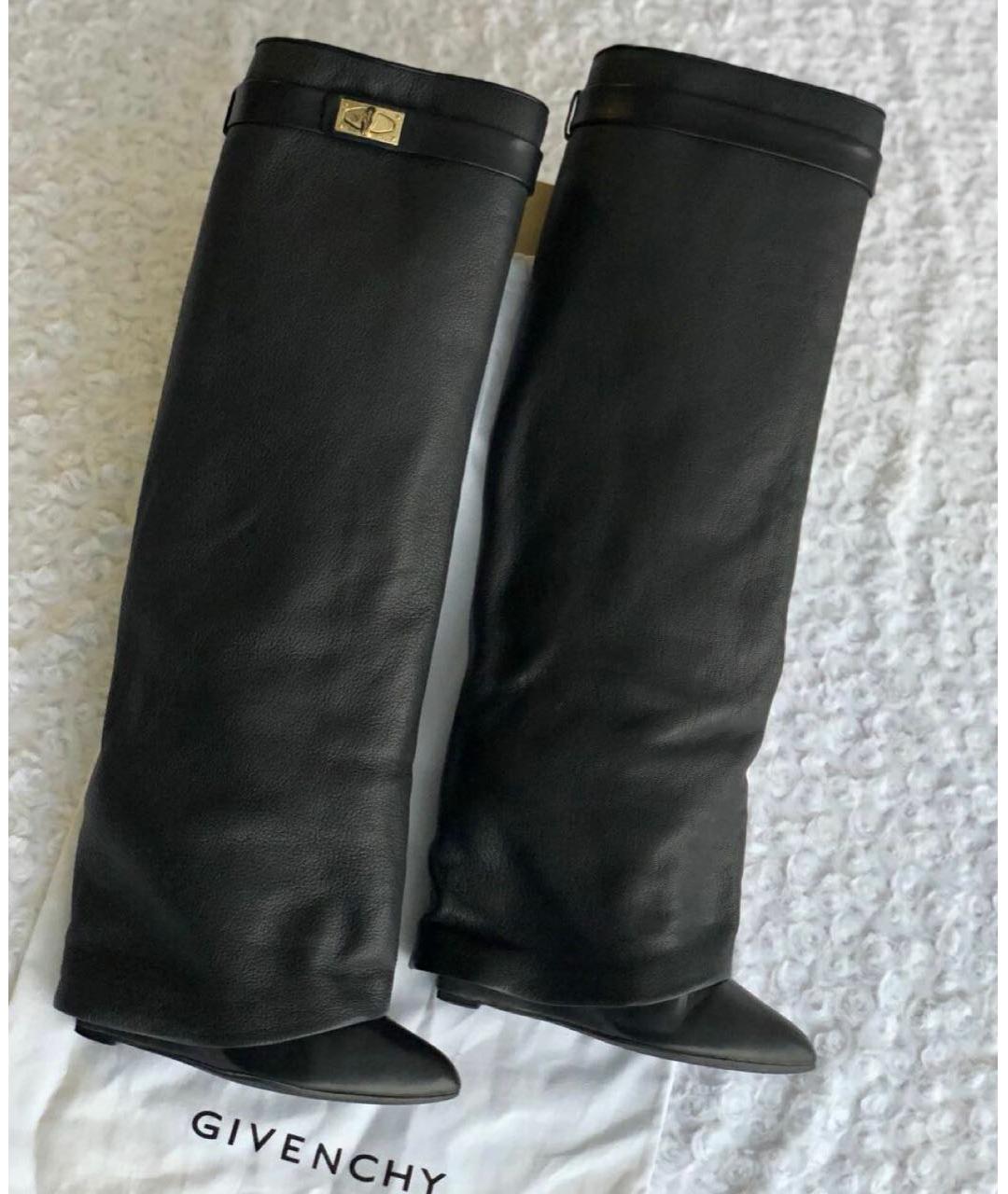 GIVENCHY Черные кожаные сапоги, фото 3