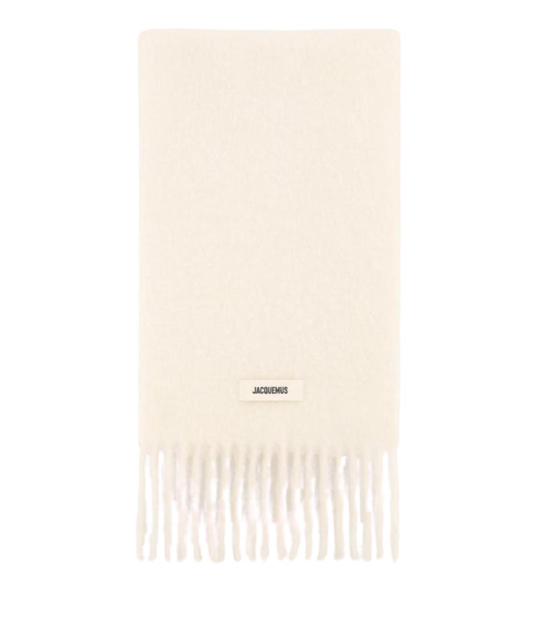 JACQUEMUS Белый шерстяной шарф, фото 1