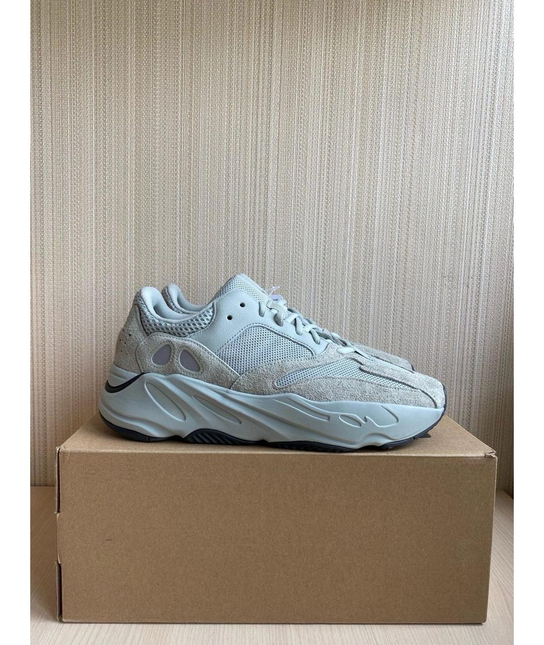 ADIDAS YEEZY Серые замшевые низкие кроссовки / кеды, фото 3