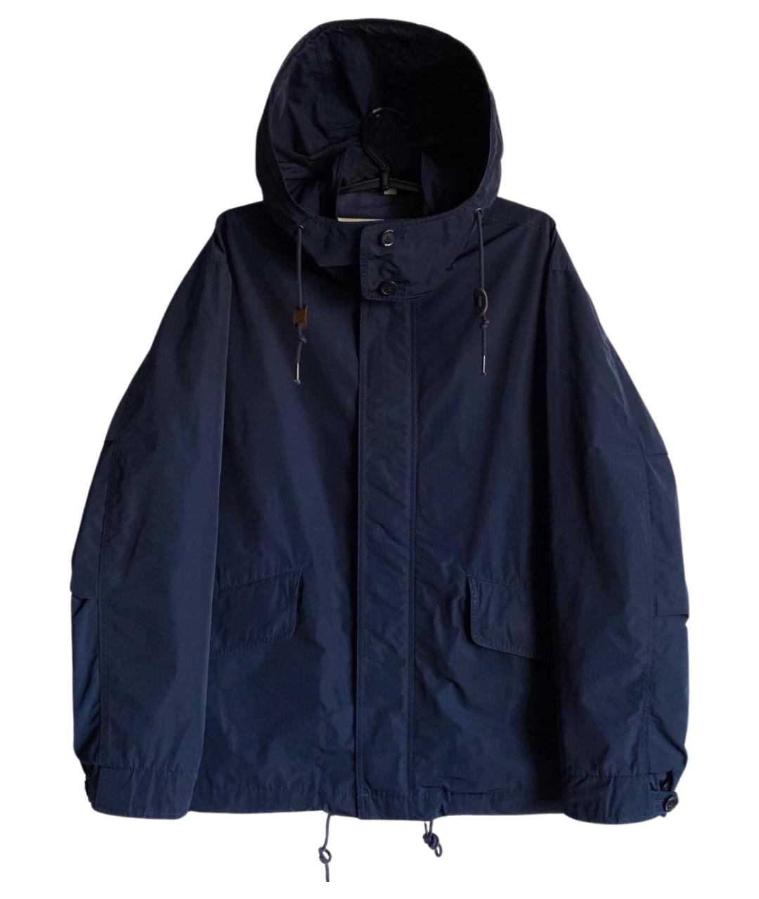 BURBERRY Темно-синяя полиэстеровая куртка, фото 1