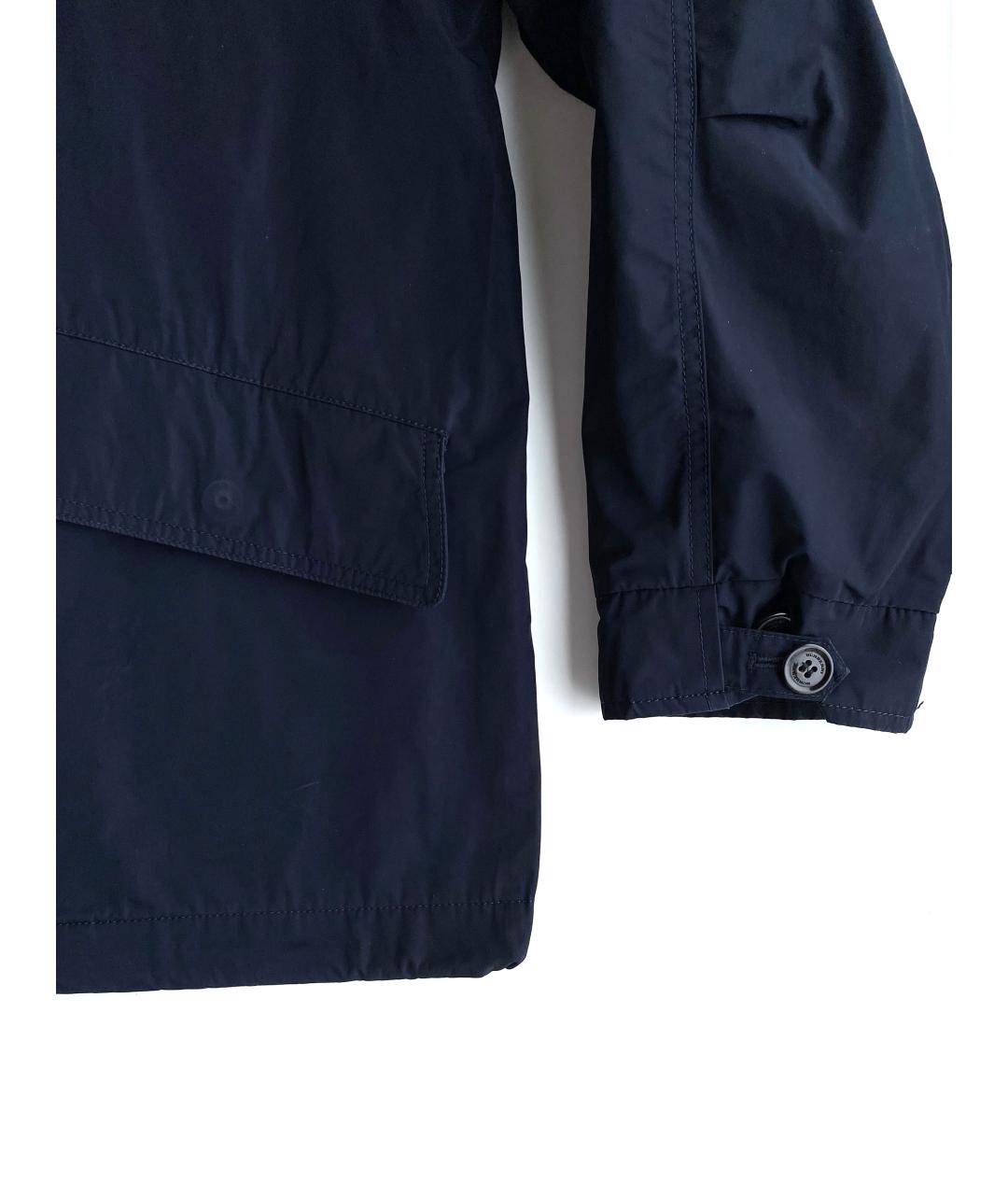 BURBERRY Темно-синяя полиэстеровая куртка, фото 6