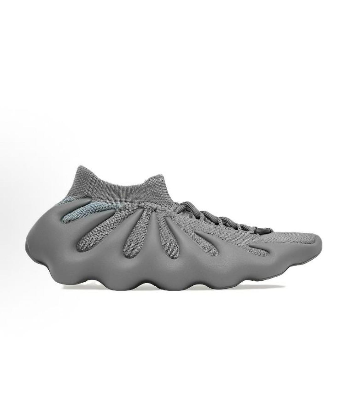 ADIDAS YEEZY Серые текстильные низкие кроссовки / кеды, фото 9