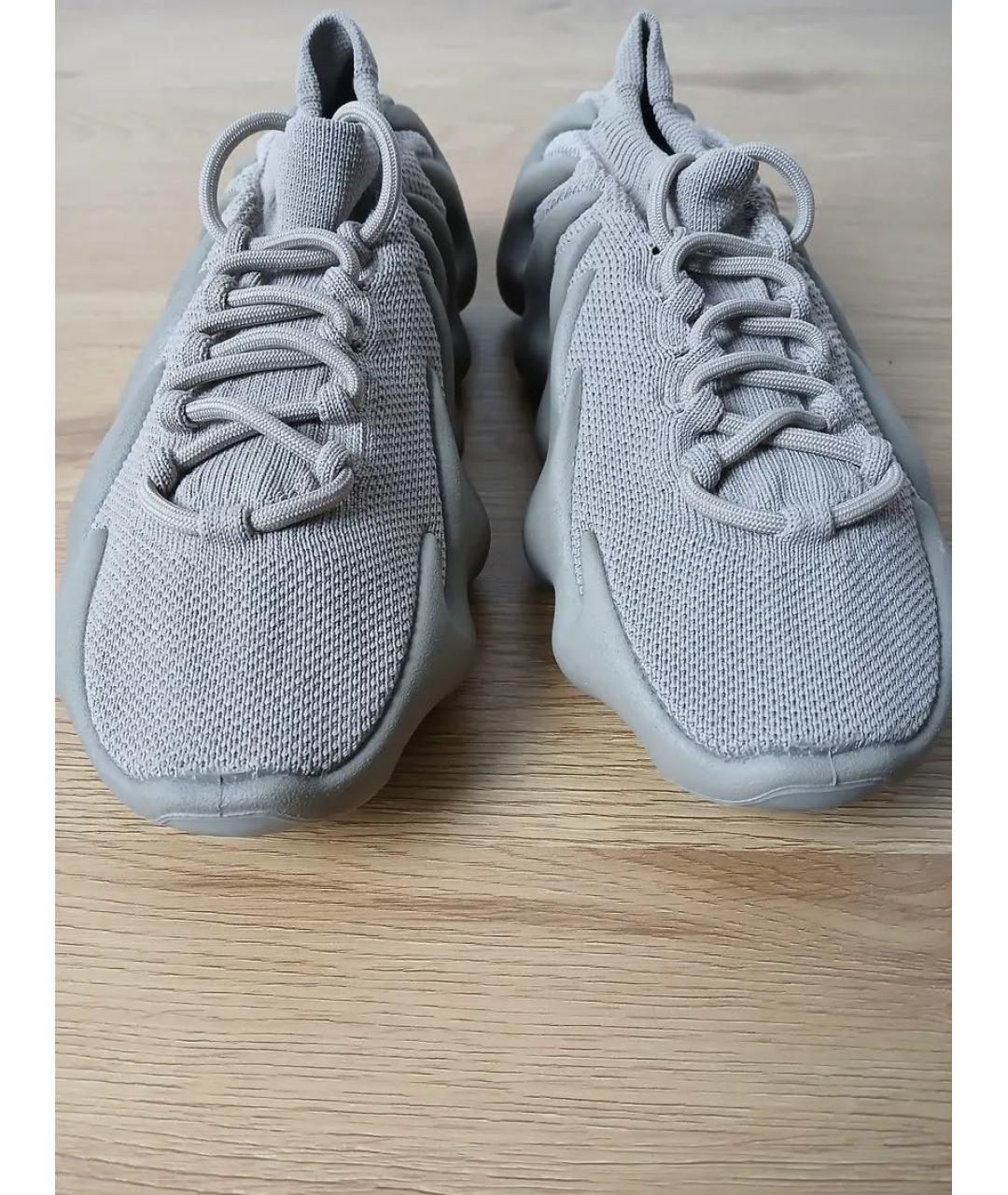 ADIDAS YEEZY Серые текстильные низкие кроссовки / кеды, фото 5