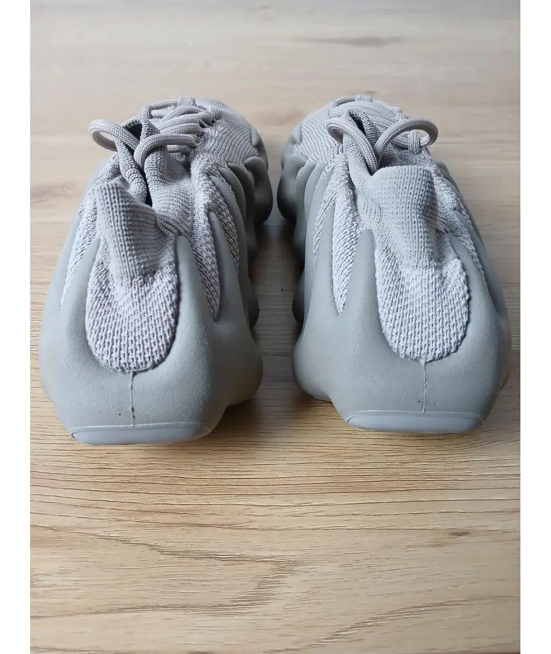 ADIDAS YEEZY Серые текстильные низкие кроссовки / кеды, фото 6