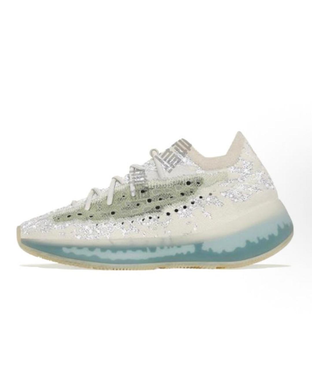 ADIDAS YEEZY Белые текстильные низкие кроссовки / кеды, фото 4