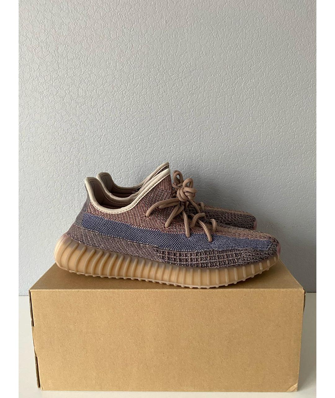 ADIDAS YEEZY Фиолетовые текстильные низкие кроссовки / кеды, фото 4